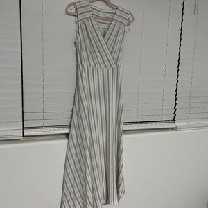 White and grey dress
